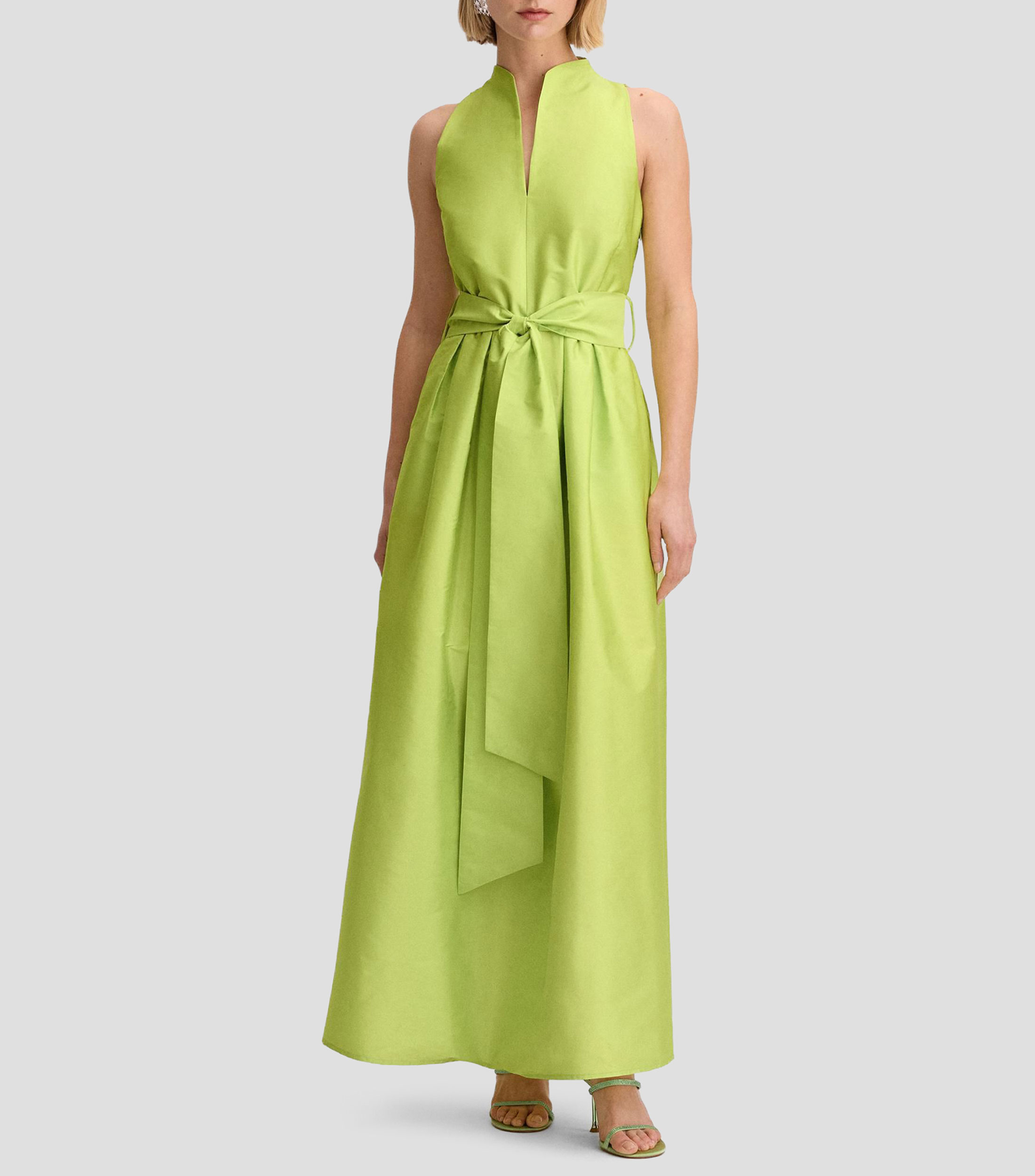 Vestido largo liso Mujer